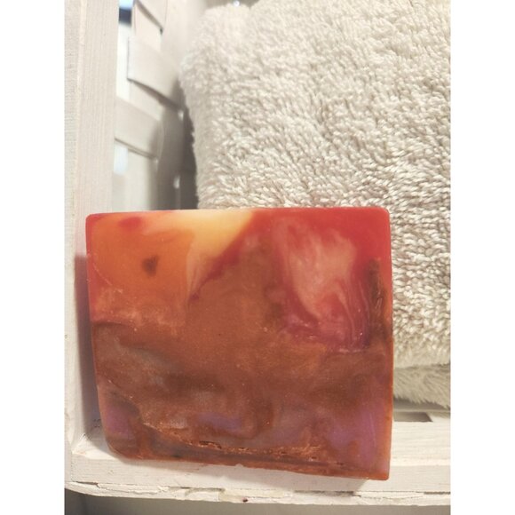 Three Pack Glycerine Orange Mango Art Soap Bar Decorative Spa 3 Pack - Picture 9 of 10